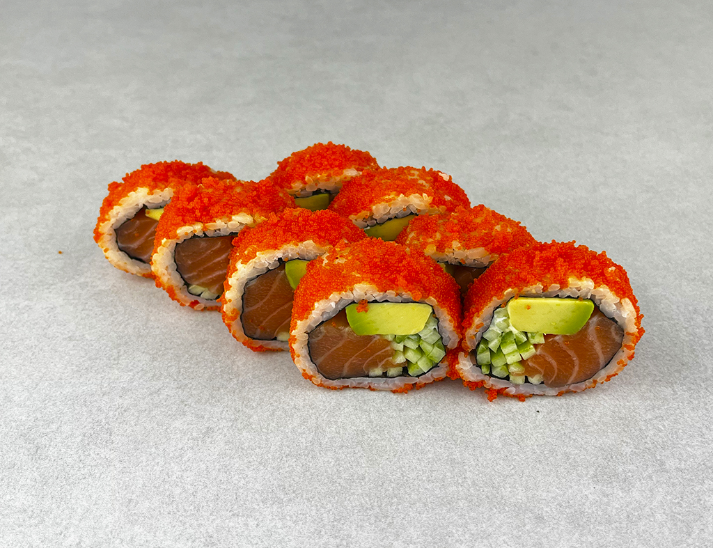 Рол "Каліфорнія лосось в ікрі"